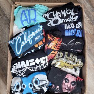 Rock/Pop Music Shirt Lot Mystery Box -Misc Sizes 10Pc Lot - Misc Artist, Ban…